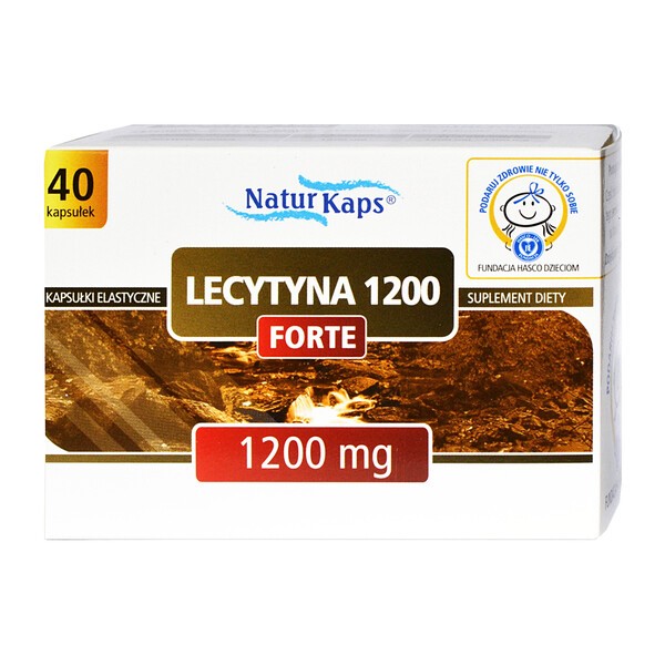 Lecytyna 1200 forte Naturkaps, kapsułki elastyczne, 40 szt.