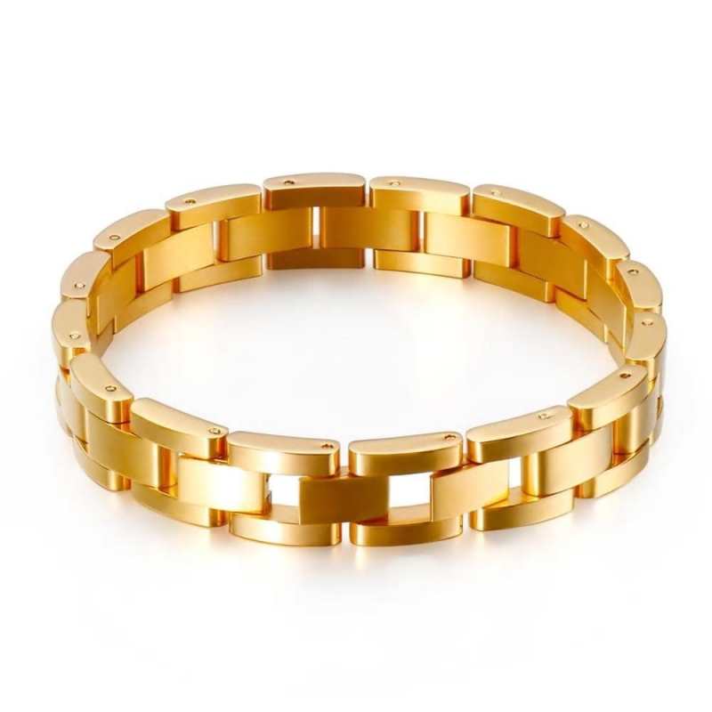 Kalen zloty polerowany ze stali nierdzewnej z cyrkonia 13mm 230cm moda meska Charm bransoletka prostota bizuteria