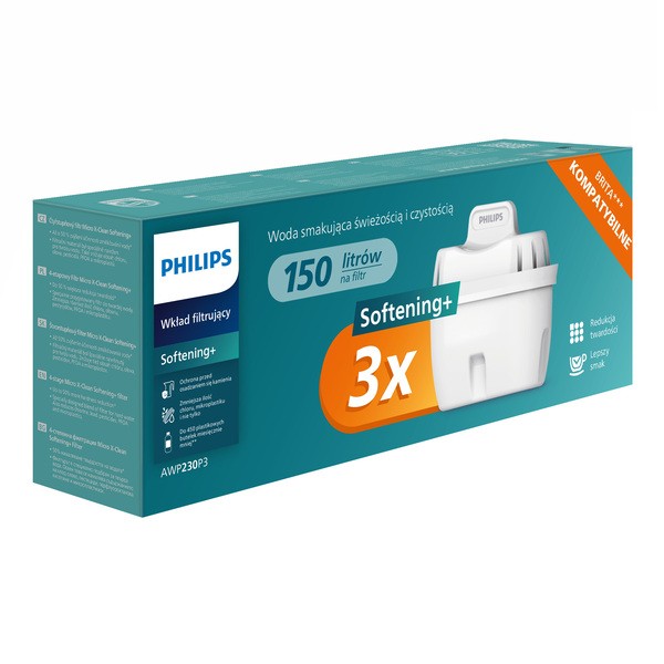 Philips Softening+, wkład filtrujący AWP230p3/58, 3 szt.