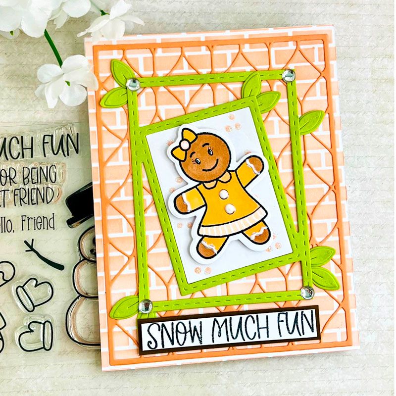 Gingerbread Snow Fun Clear Stamp Set