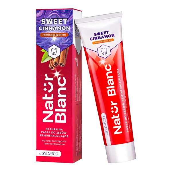 Sylveco Natur Blanc Sweet Cinnamon, pasta do zębów remineralizująca, 100 ml