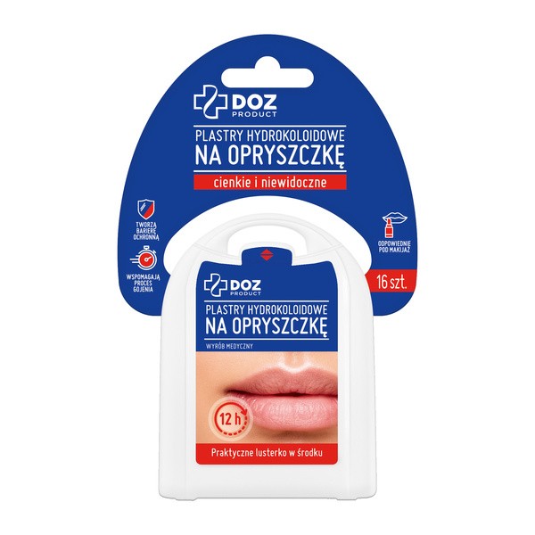 DOZ PRODUCT, plastry hydrokoloidowe, na opryszczkę, 16 szt.