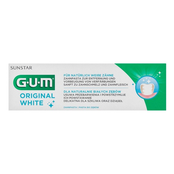 Gum Original White, pasta do zębów przywracająca ich naturalną biel, 75 ml