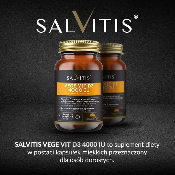 Salvitis Vege Vit D3 4000 IU, kapsułki miękkie, 60 szt.
