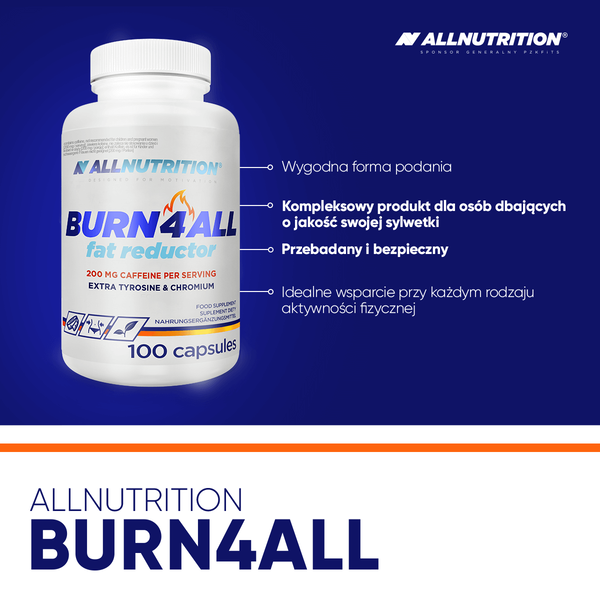 Allnutrition Burn 4 All Fat Reductor, kapsułki, 100 szt.