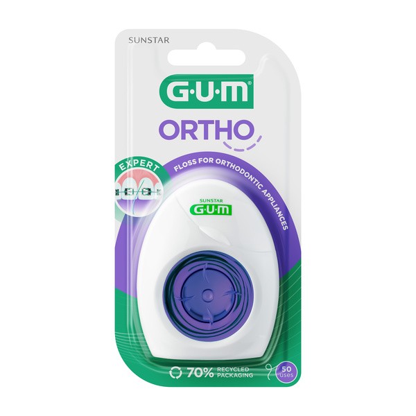 Gum Ortho Floss, nić dentystyczna ortodontyczna, 50 odcinków
