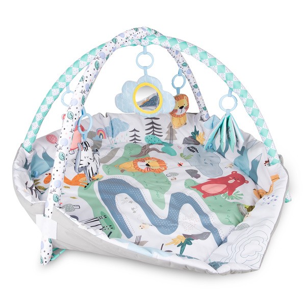 Canpol Babies, edukacyjna mata do zabawy, kojec dla dzieci 0 m+ SAFARI, 1 szt.