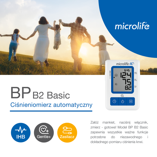 Microlife BP B2 Basic, ciśnieniomierz automatyczny, 1 szt.