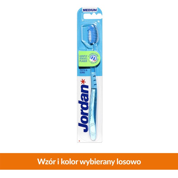 Jordan Target Teeth&Gums, szczoteczka do zębów, medium, 1 szt.