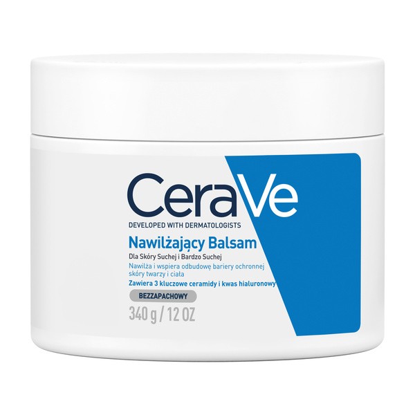 CeraVe, nawilżający balsam z ceramidami do skóry suchej i bardzo suchej, 340 g