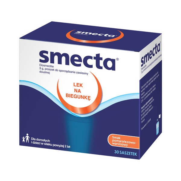 Smecta, proszek w saszetkach, smak pomarańczowo-waniliowy, 3 g, 30 szt.