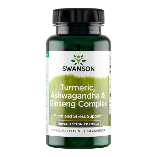 Full Spectrum Turmeric, Ashwagandha & Ginseng complex, kapsułki, 60szt.