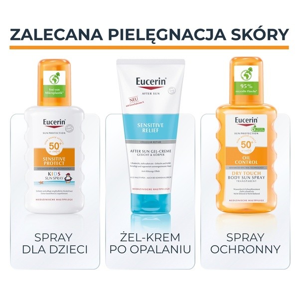 Eucerin Sun Oil Control SPF50+ Dry Touch, żel-krem ochronny, 200 ml