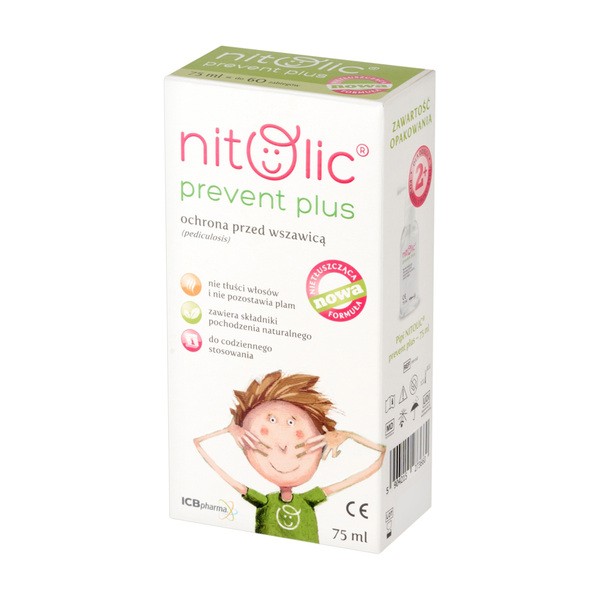 Pipi Nitolic Prevent Plus, spray przeciw wszawicy, 75 ml