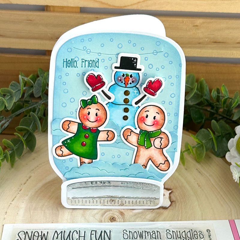Gingerbread Snow Fun Clear Stamp Set