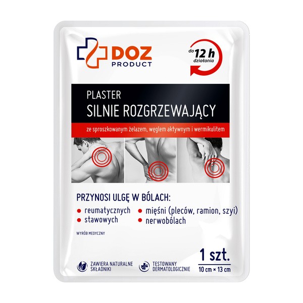 DOZ Product, plaster silnie rozgrzewający, 10 cm x 13 cm, 1 szt.