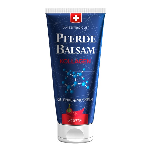 SwissGel, końska maść z kolagenem morskim forte, rozgrzewająca, 200 ml