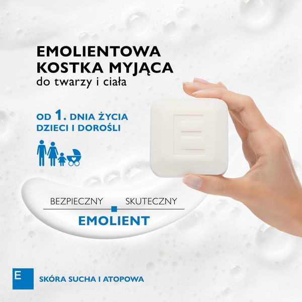 Emotopic, emolientowa kostka myjąca do twarzy i ciała, 100 g