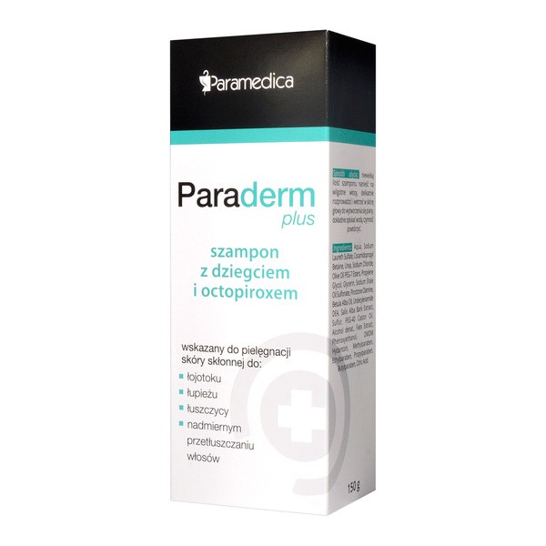 Paraderm Plus, szampon z dziegciem i octopiroxem, 150 ml
