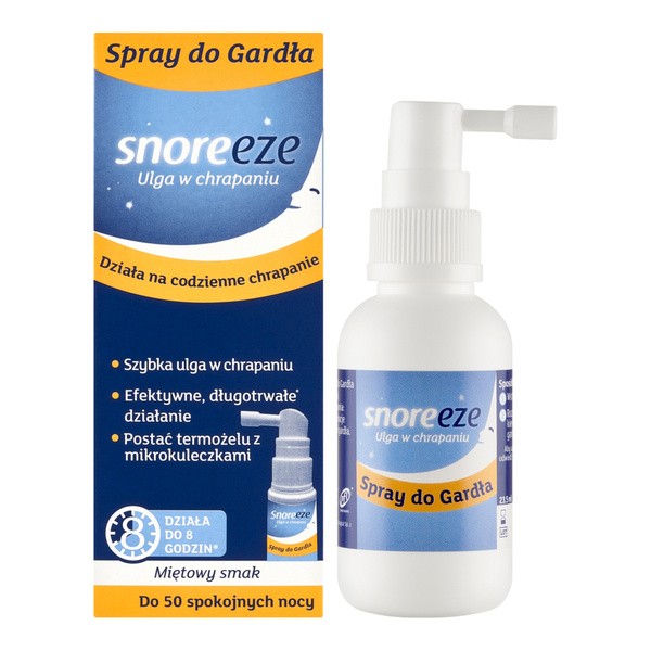 Snoreeze, spray do gardła, przeciw chrapaniu, 23,5 ml