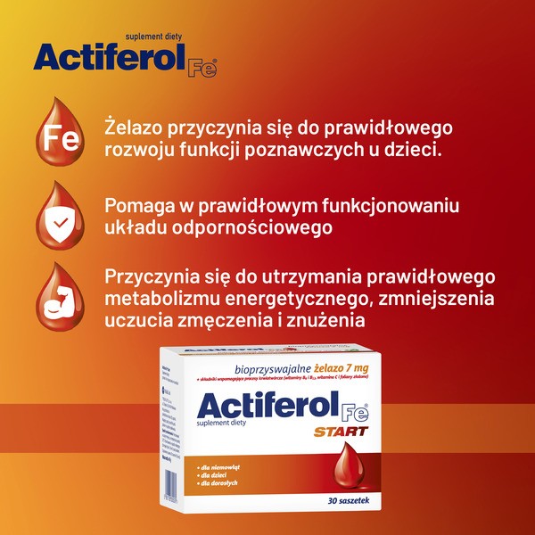 ActiFerol Fe START, proszek do rozpuszczania w saszetkach, 30 szt.