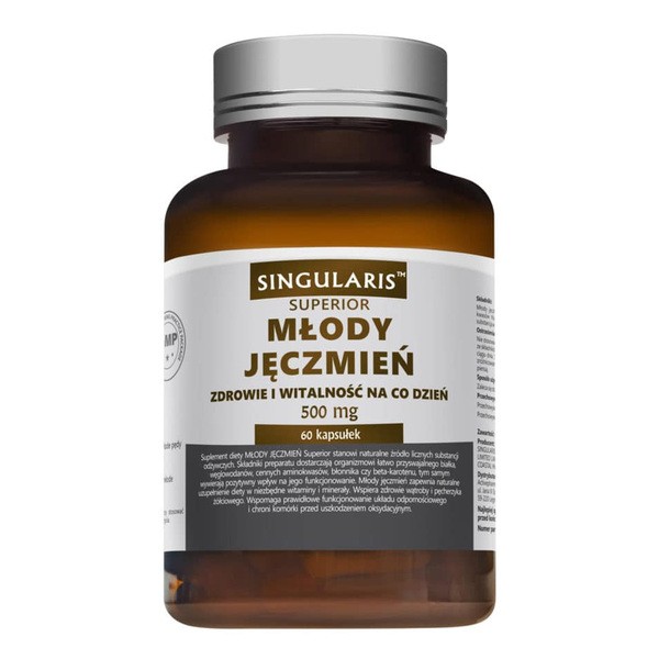 Singularis Młody jęczmień 500 mg, kapsułki, 60 szt.
