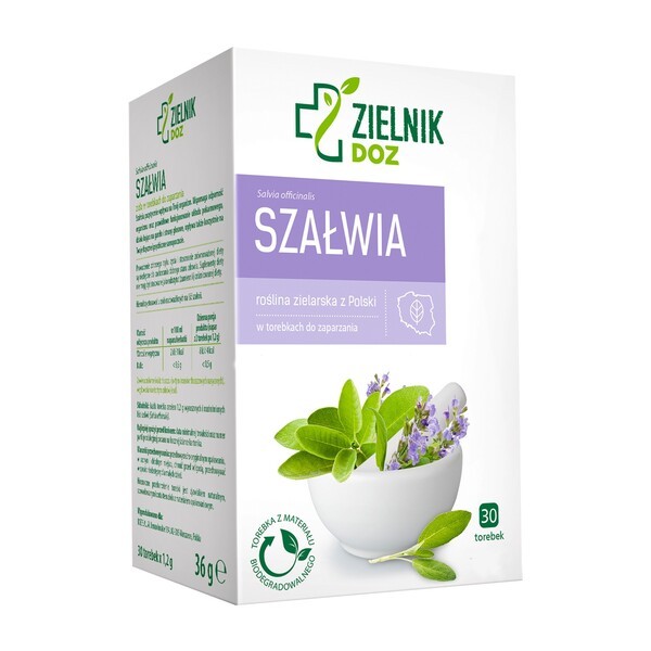 ZIELNIK DOZ Szałwia, zioła do zaparzania, 30 x 1,2 g