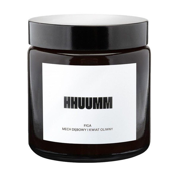 Hhuumm, świeca sojowa figa, mech dębowy, kwiat oliwny, 120 ml