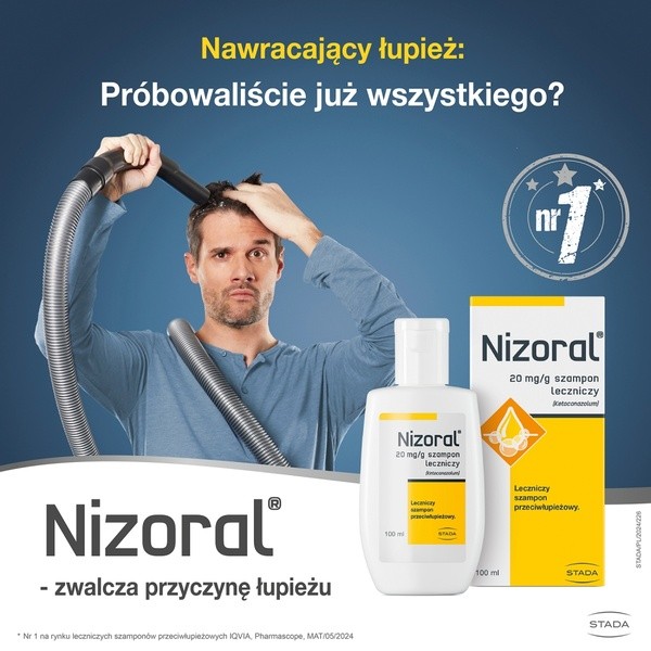 Nizoral, 20 mg/g, szampon leczniczy, 100 ml (butelka)