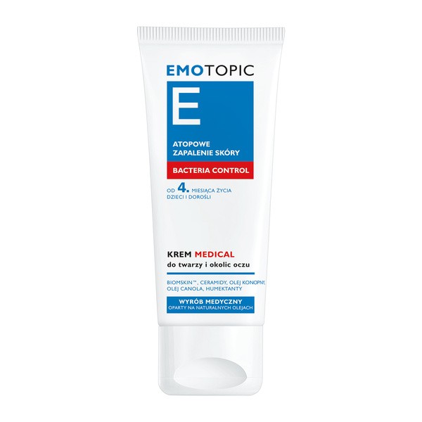 Emotopic Bacteria Control, krem do twarzy i okolic oczu Medical, 50ml
