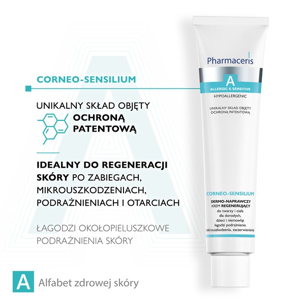 Pharmaceris A Corneo-Sensilium, Dermo-naprawczy krem regenerujący do twarzy i ciała dla dorosłych, dzieci i niemowląt, 75 ml
