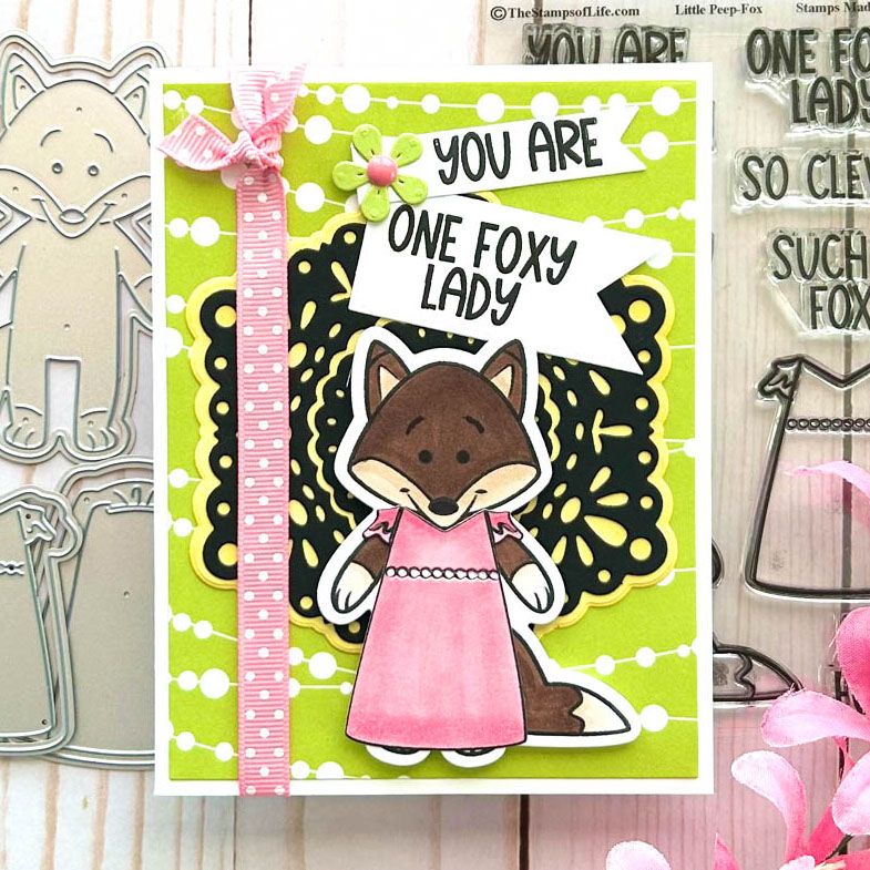 Little Peeps Fox Clear Stamp Set