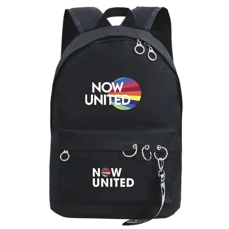 Mochila Now United skolesekker gutter jenter skolesekk studenter mote ryggsekk tenåringer laptopveske menn dame reisesekk