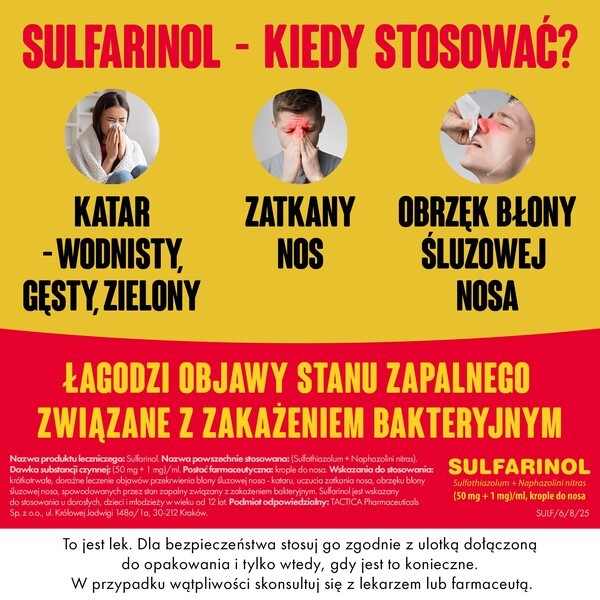 Sulfarinol, krople do nosa, 20 ml