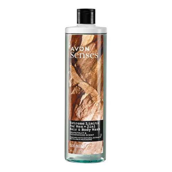 Avon Senses, Extreme Limits, żel do mycia ciała i włosów dla niego,  500 ml