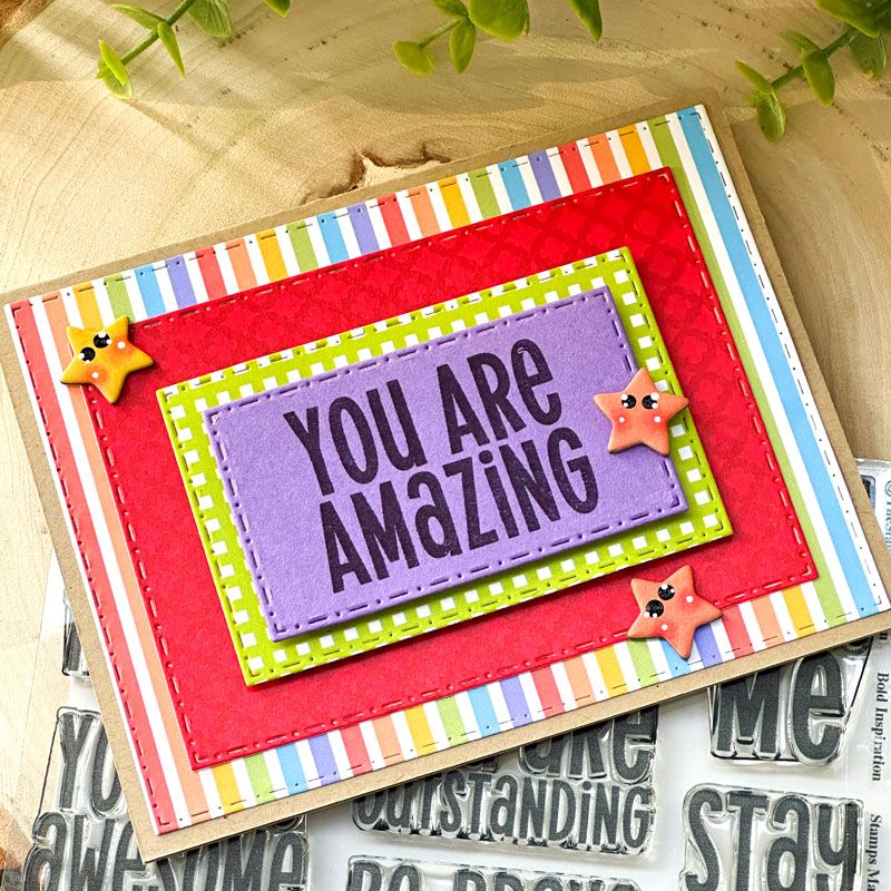 Bold Inspirations Clear Stamp Set 8 Stamps