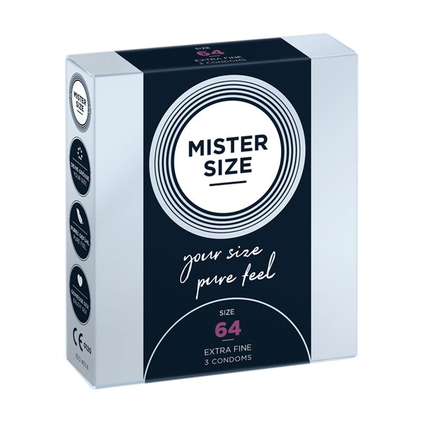 Mister Size, prezerwatywy, 64 mm, 3 szt.