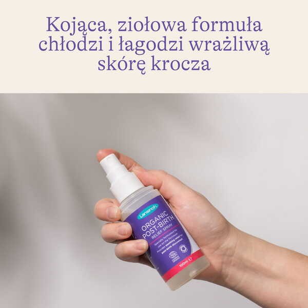 Lansinoh Organic Post Birth, poporodowy spray przeciwbólowy, 100 ml