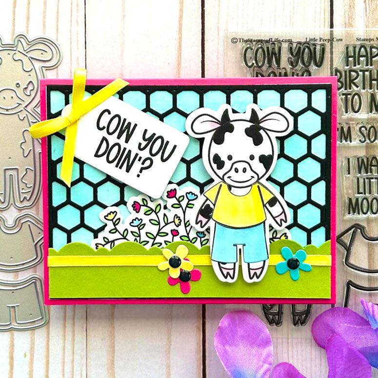 Little Peeps Cow Clear Stamp Set