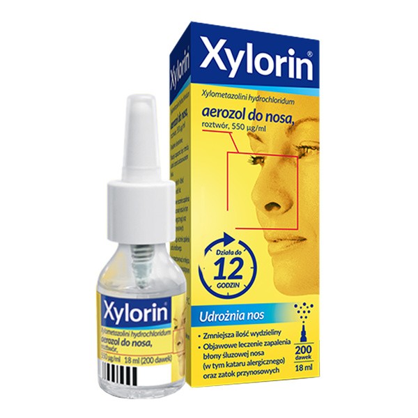 Xylorin, 0,55 mg/ml, aerozol do nosa, 18 ml