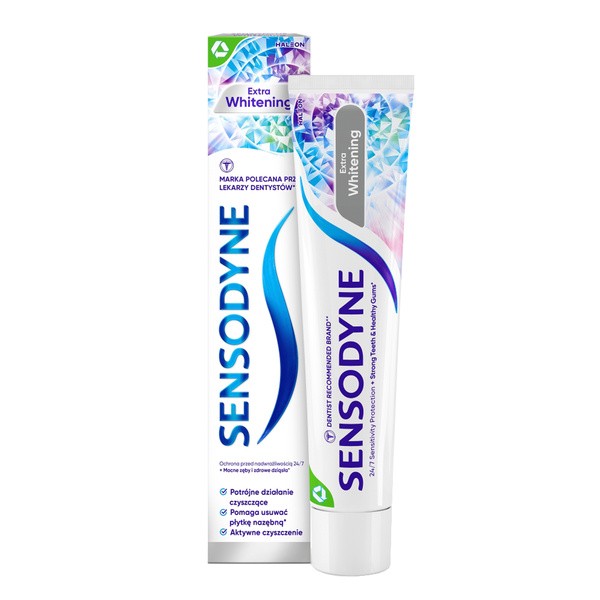 Sensodyne Extra Whitening, pasta do zębów z fluorkiem, 75 ml
