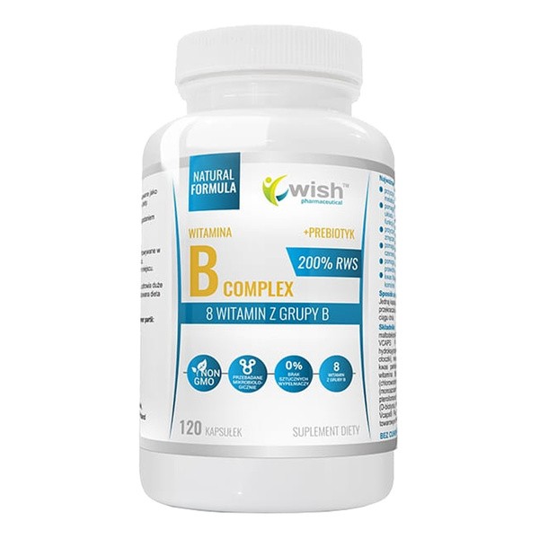 Wish Witamina B3 (PP) 50 mg + L-leucyna + prebiotyk, kapsułki, 120 szt.