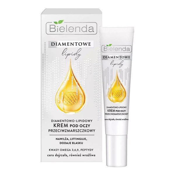 Bielenda Diamentowe Lipidy, przeciwzmarszczkowy krem pod oczy, 15 ml