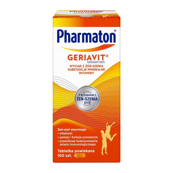 Pharmaton Geriavit, tabletki powlekane, 100 szt.