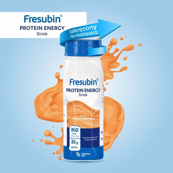Fresubin Protein Energy Drink, płyn o smaku owoców tropikalnych, 4 x 200 ml