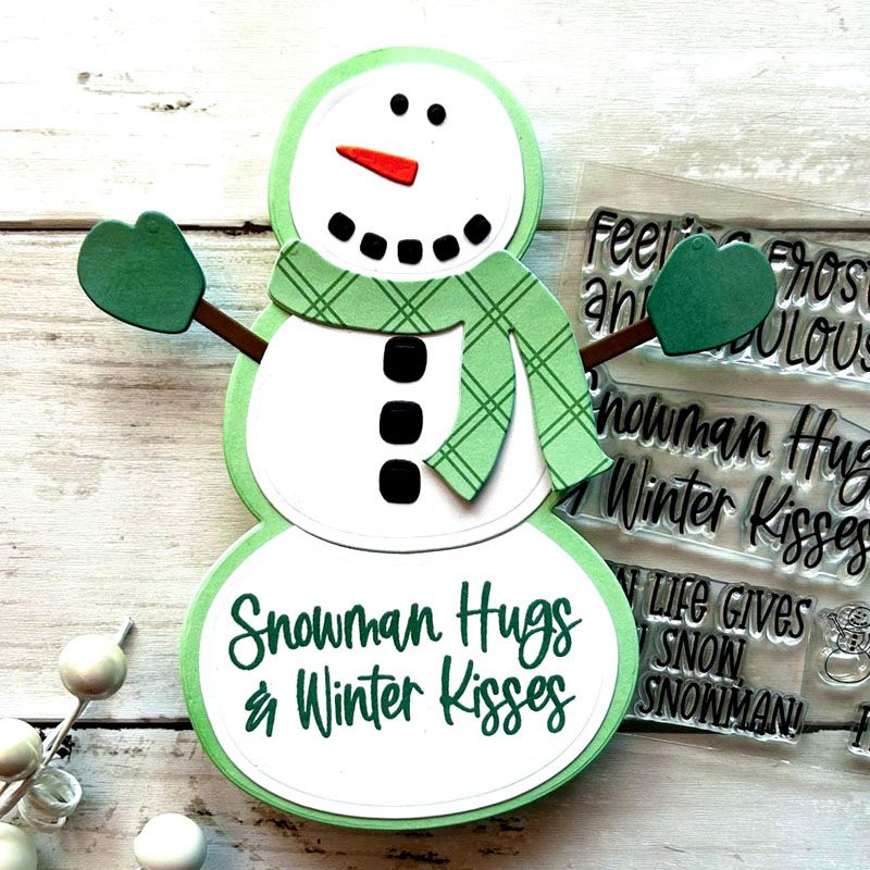 Snowman Phrases Clear Stamp Set 13 Stamps