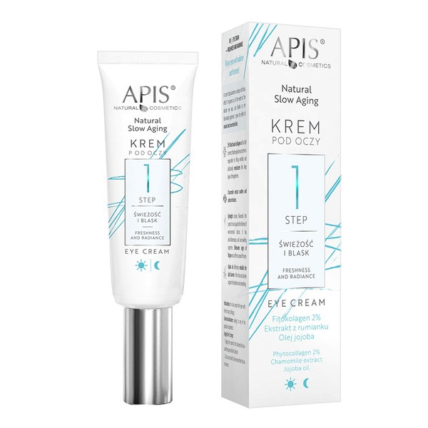 Apis Natural Slow Aging, krem pod oczy STEP 1 Świeżość i Blask, 15 ml