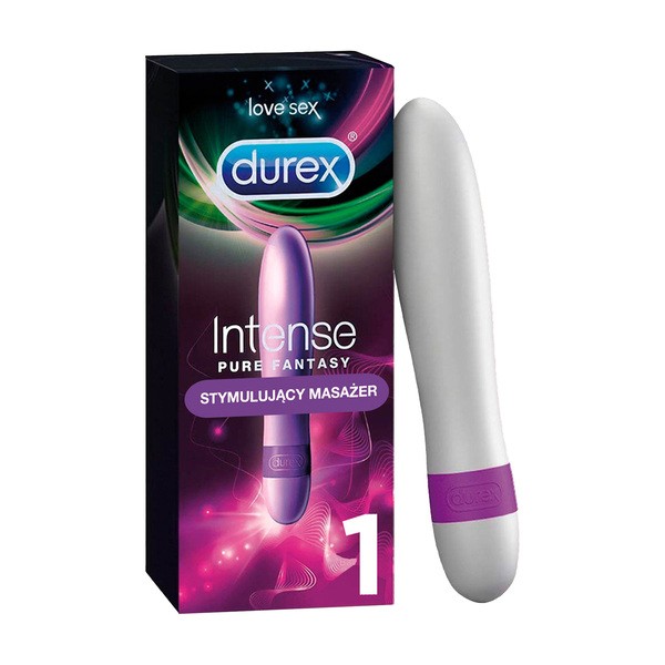 Durex Intense Pure Fantasy, stymulujący masażer-wibrator, wodoodporny, 1 szt.