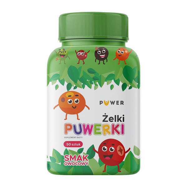 Puwerki, żelki o smaku owocowym, 50 szt.
