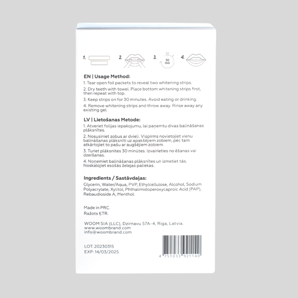 Woom, Paski wybielające zęby, 28 szt.